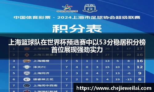 上海篮球队在世界杯预选赛中以53分稳居积分榜首位展现强劲实力